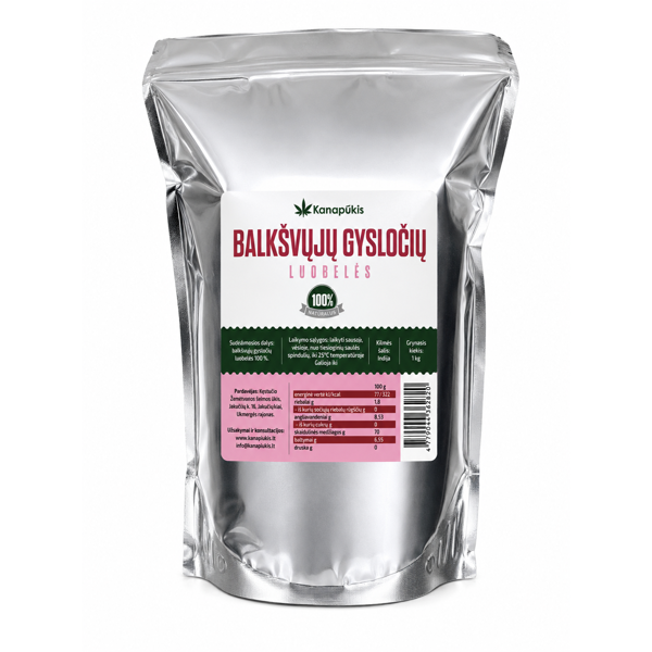 KANAPŪKIS Balkšvųjų gysločių luobelės 1 kg KANAPŪKIS Balkšvųjų gysločių luobelės 1 kg