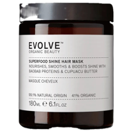 EVOLVE ORGANIC BEAUTY, Plaukų kaukė „Superfood Shine“, 180 ml EVOLVE ORGANIC BEAUTY, Plaukų kaukė „Superfood Shine“, 180 ml
