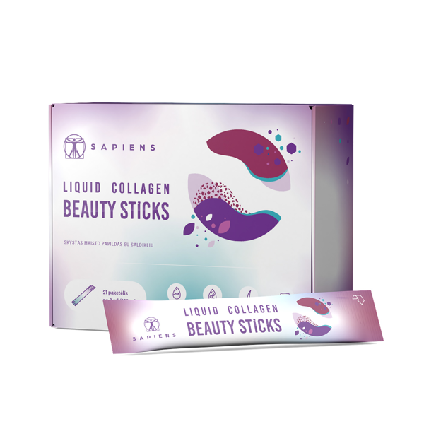 SAPIENS LIQUID COLLAGEN BEAUTY STICKS, 21 paketėlis paveikslėlis SAPIENS LIQUID COLLAGEN BEAUTY STICKS, 21 paketėlis paveikslėlis