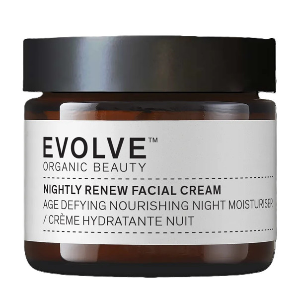 EVOLVE ORGANIC BEAUTY, Naktinis veido kremas „Nightly Renew“, ekologiškas, 60 ml EVOLVE ORGANIC BEAUTY, Naktinis veido kremas „Nightly Renew“, ekologiškas, 60 ml