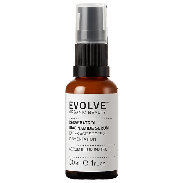EVOLVE ORGANIC BEAUTY, Veido serumas su resveratroliu ir niacinamidu, 30 ml EVOLVE ORGANIC BEAUTY, Veido serumas su resveratroliu ir niacinamidu, 30 ml
