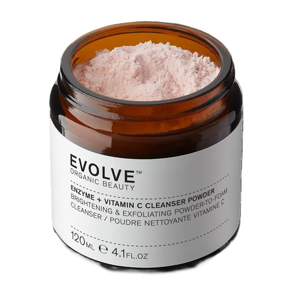 EVOLVE ORGANIC BEAUTY, Valomieji milteliai veidui prausti su enzimais ir vitaminu C, 70 g