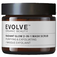 EVOLVE ORGANIC BEAUTY, Šveičiamoji veido kaukė „Radiant Glow 2-IN-1“, EVOLVE ORGANIC BEAUTY, Šveičiamoji veido kaukė „Radiant Glow 2-IN-1“,