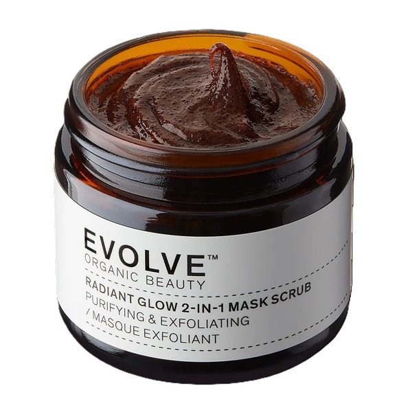 EVOLVE ORGANIC BEAUTY, Šveičiamoji veido kaukė „Radiant Glow 2-IN-1“, EVOLVE ORGANIC BEAUTY, Šveičiamoji veido kaukė „Radiant Glow 2-IN-1“,