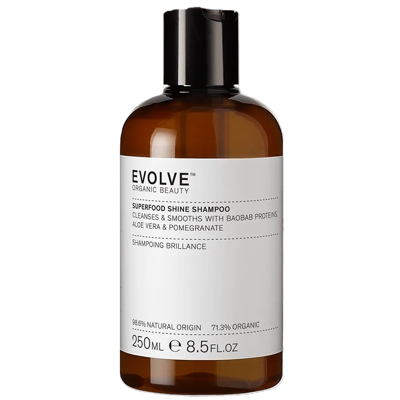 EVOLVE ORGANIC BEAUTY, Glotninamasis šampūnas „Superfood Shine“, ekologiškas, 250 ml