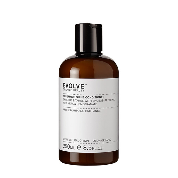 EVOLVE ORGANIC BEAUTY, Glotninamasis kondicionierius „Superfood Shine“, ekologiškas, 250 ml EVOLVE ORGANIC BEAUTY, Glotninamasis kondicionierius „Superfood Shine“, ekologiškas, 250 ml