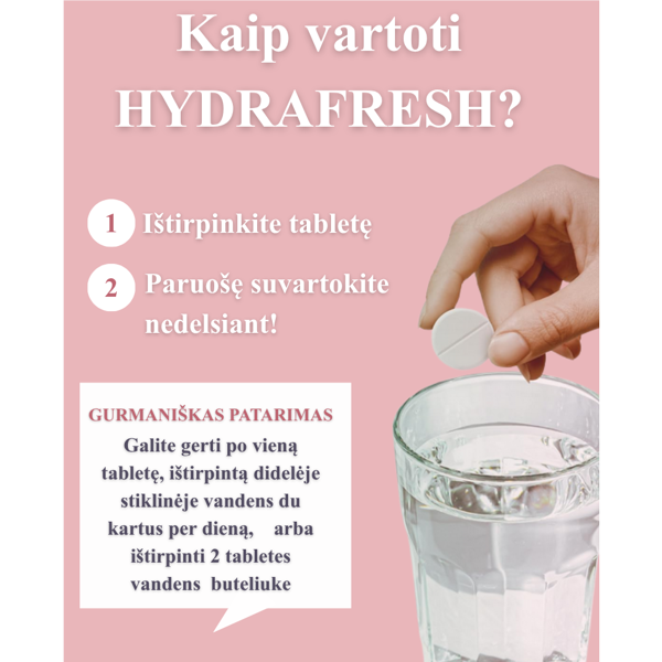 VITAVEA HYDRAFRESH be cukraus vyšnių skonio, 20 vnt VITAVEA HYDRAFRESH be cukraus vyšnių skonio, 20 vnt