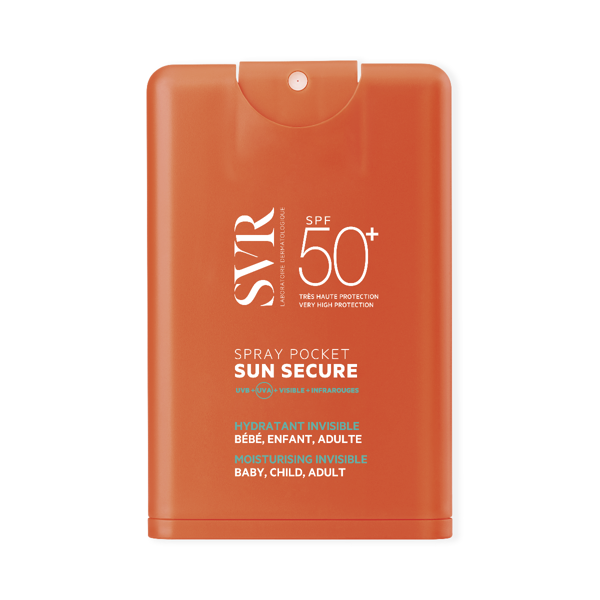 SVR SUN SECURE SPRAY POCKET, losjonas nuo saulės, kišeninėje pakuotėje, SPF50+, 20ml paveikslėlis SVR SUN SECURE SPRAY POCKET, losjonas nuo saulės, kišeninėje pakuotėje, SPF50+, 20ml paveikslėlis