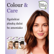 HAIRWONDER Colour & Care ilgalaikiai plaukų dažai be amoniako, spalva tamsi ruda 3, 100 ml HAIRWONDER Colour & Care ilgalaikiai plaukų dažai be amoniako, spalva tamsi ruda 3, 100 ml