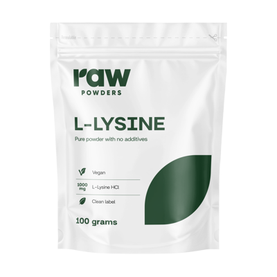 RAW POWDERS L-LIZINO milteliai, 100 g
