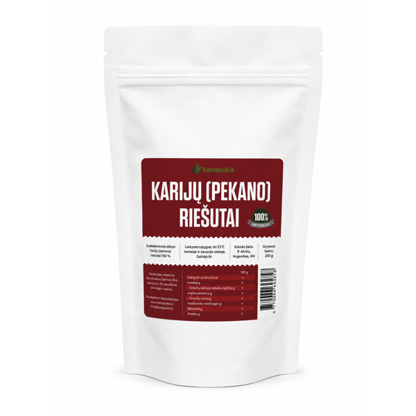 KANAPŪKIS Karijų (pekano) riešutai KANAPŪKIS Karijų (pekano) riešutai