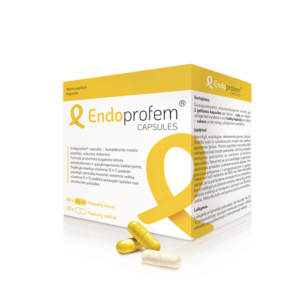 ENDOPROFEM CAPSULES, maisto papildas, 60+30 kapsulių. ENDOPROFEM CAPSULES, maisto papildas, 60+30 kapsulių.