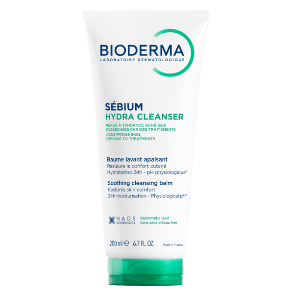 BIODERMA SEBIUM HYDRA CLEANSER, raminamasis prausiamasis balzamas į spuogus linkusiai odai, 200 ml paveikslėlis BIODERMA SEBIUM HYDRA CLEANSER, raminamasis prausiamasis balzamas į spuogus linkusiai odai, 200 ml paveikslėlis
