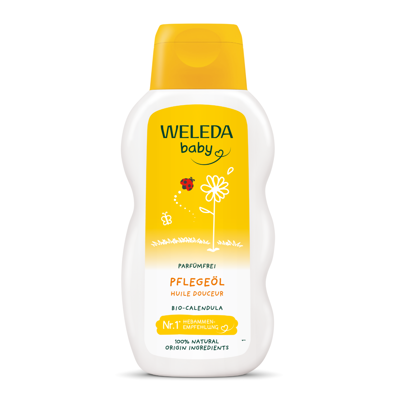 WELEDA CALENDULA, vaikiškas aliejus kūnui, 200 ml paveikslėlis