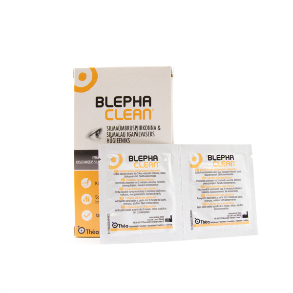 BLEPHACLEAN, drėgnos servetėlės, lęšiams ir vokams valyti, 20 vnt. paveikslėlis BLEPHACLEAN, drėgnos servetėlės, lęšiams ir vokams valyti, 20 vnt. paveikslėlis