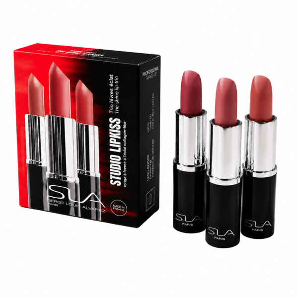 SLA PARIS „Coffret Studio Lip Kiss“ - 3 naujos lūpų dažų spalvos 10.5 g SLA PARIS „Coffret Studio Lip Kiss“ - 3 naujos lūpų dažų spalvos 10.5 g