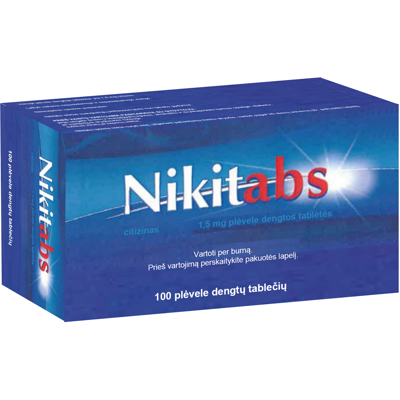 Nikitabs 1.5mg plėvele dengtos tabletės N100 (LI) paveikslėlis