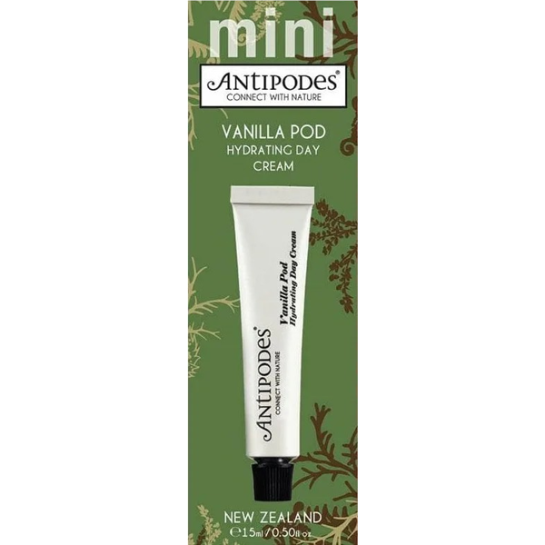 ANTIPODES, Drėkinamasis dieninis veido kremas Vanilla Pod MINI, 15 ml ANTIPODES, Drėkinamasis dieninis veido kremas Vanilla Pod MINI, 15 ml