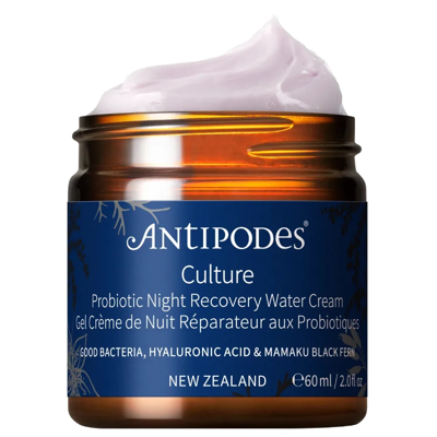 ANTIPODES, Naktinis atkuriamasis vandens kremas su probiotikais CULTURE, 60 ml