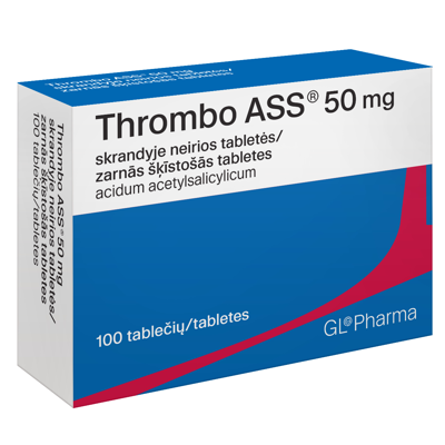 THROMBO ASS, 50 mg, skrandyje neirios tabletės, N100 paveikslėlis