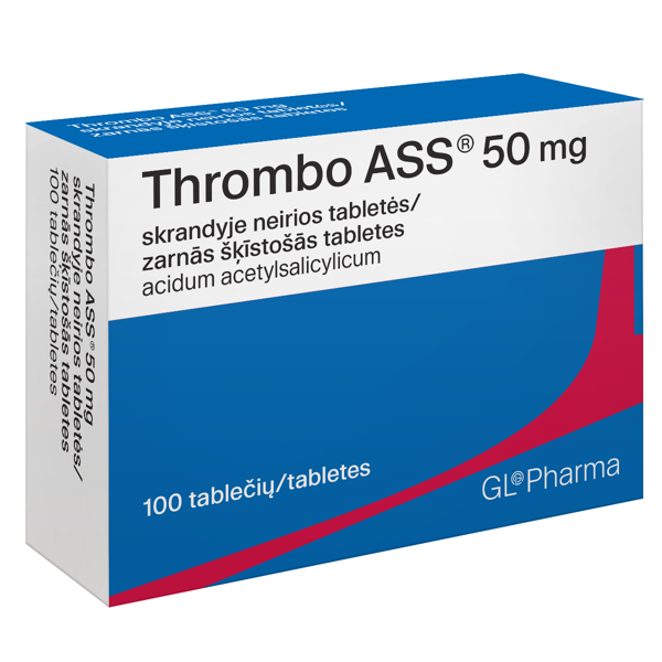 THROMBO ASS, 50 mg, skrandyje neirios tabletės, N100 paveikslėlis THROMBO ASS, 50 mg, skrandyje neirios tabletės, N100 paveikslėlis