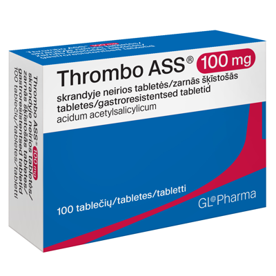 THROMBO ASS, 100 mg, skrandyje neirios tabletės, N100 paveikslėlis