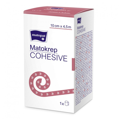 MATOKREP COHESIVE, elastinis kibus tvarstis, 10 cm x 4,5m, 1 vnt. paveikslėlis
