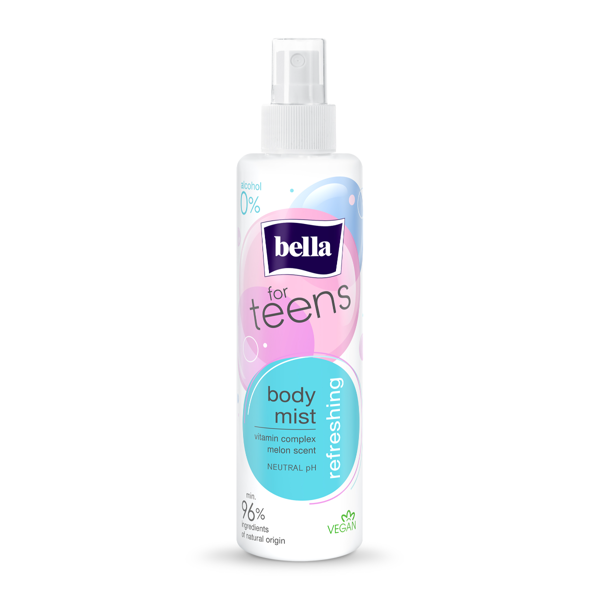 BELLA FOR TEENS, kūno dulksna, 200 ml paveikslėlis BELLA FOR TEENS, kūno dulksna, 200 ml paveikslėlis
