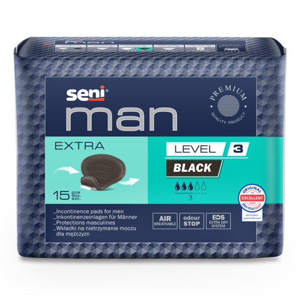 SENI, MAN EXTRA BLACK, LEVEL 3, 15 vnt. paveikslėlis