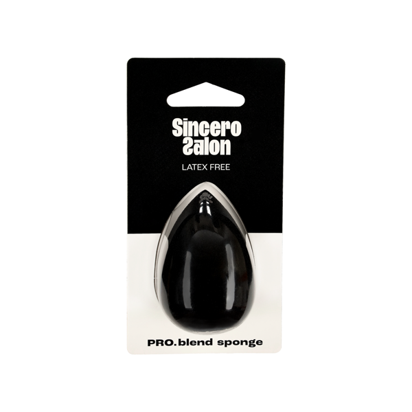 SINCERO SALON makiažo kempinėlė Pro Blend, juoda SINCERO SALON makiažo kempinėlė Pro Blend, juoda