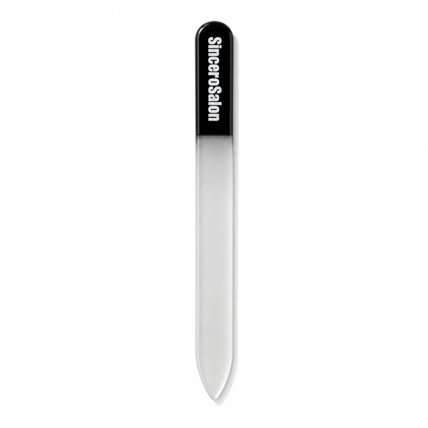SINCERO SALON dvipusė stiklinė nagų dildė, 90mm SINCERO SALON dvipusė stiklinė nagų dildė, 90mm