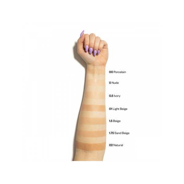 PAESE kreminė pudra "Long cover fluid", 0 Nude, 30ml.