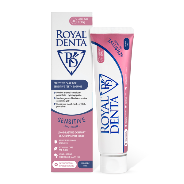 ROYAL DENTA SENSITIVE, dantų pasta, 130 g paveikslėlis ROYAL DENTA SENSITIVE, dantų pasta, 130 g paveikslėlis
