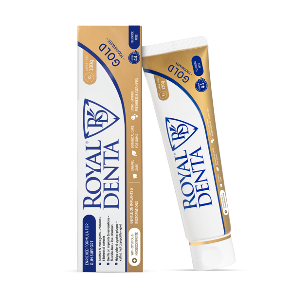 ROYAL DENTA GOLD, dantų pasta, 130 g paveikslėlis ROYAL DENTA GOLD, dantų pasta, 130 g paveikslėlis