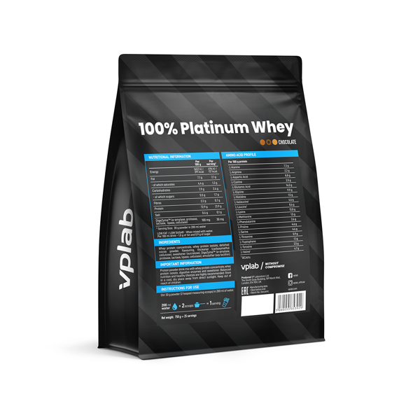 VPLAB, Platinum Whey Chocolate, 750g paveikslėlis