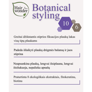 HAIRWONDER Botanical Styling lakas plaukams stiprios fiksacijos, 300 ml