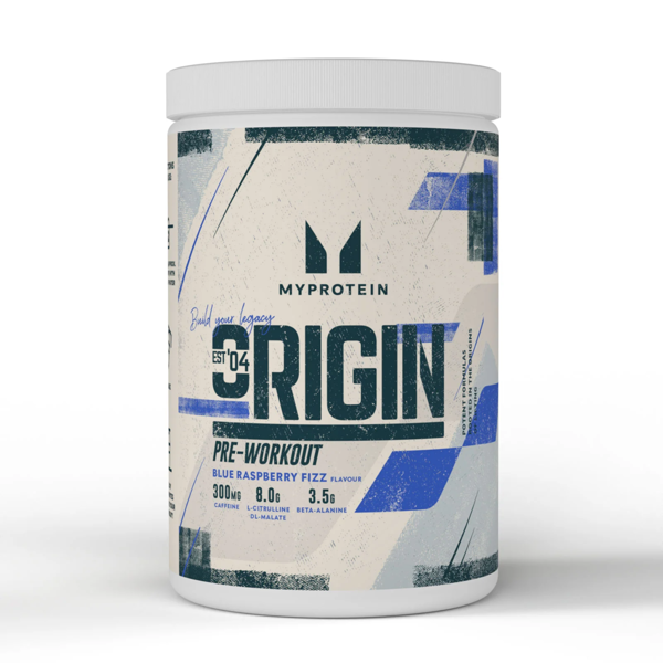 Myprotein Origin Pre Workout, prieštreniruotinis stimuliantas, 600g Mėlynųjų aviečių skonio Myprotein Origin Pre Workout, prieštreniruotinis stimuliantas, 600g Mėlynųjų aviečių skonio