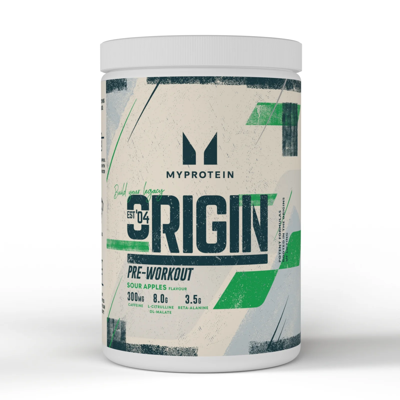 Myprotein Origin Pre Workout, prieštreniruotinis stimuliantas, 600g Obuolių skonio