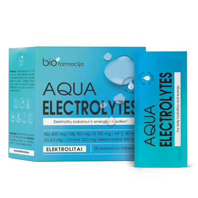 AQUA ELECTROLYTES, 28 paketėliai geriamajam tirpalui paveikslėlis