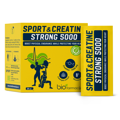 SPORT&CREATINE STRONG 5000, 28 paketėliai geriamajam tirpalui paveikslėlis
