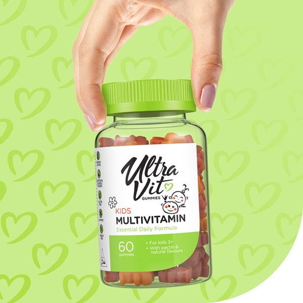ULTRAVIT Gummies Kid's Multivitamin, 60 guminukų paveikslėlis ULTRAVIT Gummies Kid's Multivitamin, 60 guminukų paveikslėlis