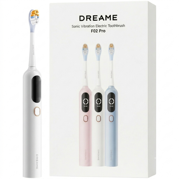 DREAME F02 PRO, elektrinis dantų šepetėlis, baltas, +6vnt galvučių paveikslėlis
