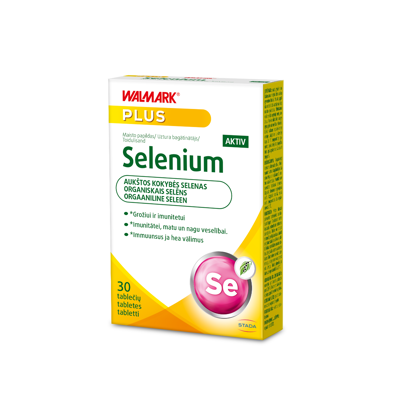 WALMARK SELENAS AKTIV, 100 mcg, 30 tablečių paveikslėlis