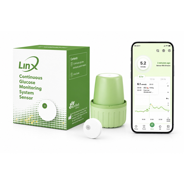 LINX CGM, nuolatinio gliukozės stebėjimo sistema, 1 vnt. paveikslėlis