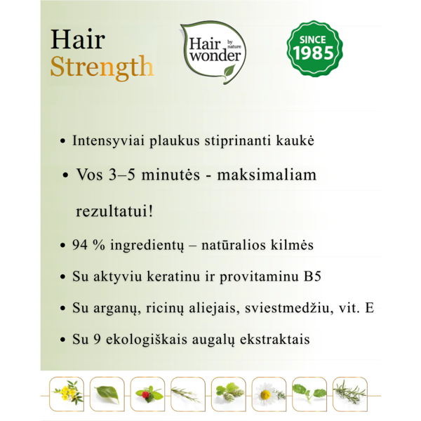 HAIRWONDER plaukus sustiprinanti kaukė „Hair Strength“ , 150 ml HAIRWONDER plaukus sustiprinanti kaukė „Hair Strength“ , 150 ml