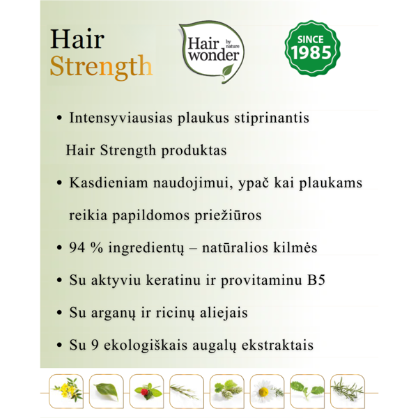 HAIRWONDER plaukus sustiprinantis keratinų derinio purškiklis „Hair Strength“ keratin spray, 50 ml. HAIRWONDER plaukus sustiprinantis keratinų derinio purškiklis „Hair Strength“ keratin spray, 50 ml.