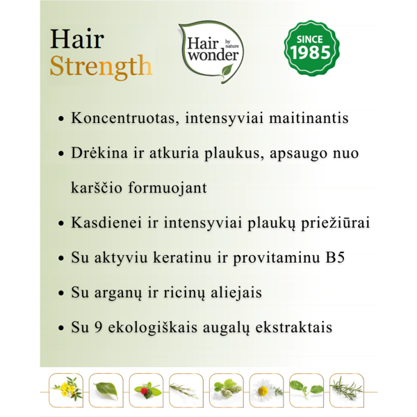 HAIRWONDER plaukus sustiprinantis serumas „Hair Strength“, 30 ml HAIRWONDER plaukus sustiprinantis serumas „Hair Strength“, 30 ml