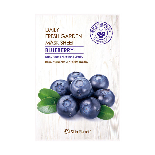 Skin Planet Daily Fresh Garden lakštinė veido kaukė su mėlynėmis 25g