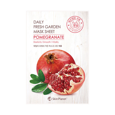 Skin Planet Daily Fresh Garden lakštinė veido kaukė su granatais 25g