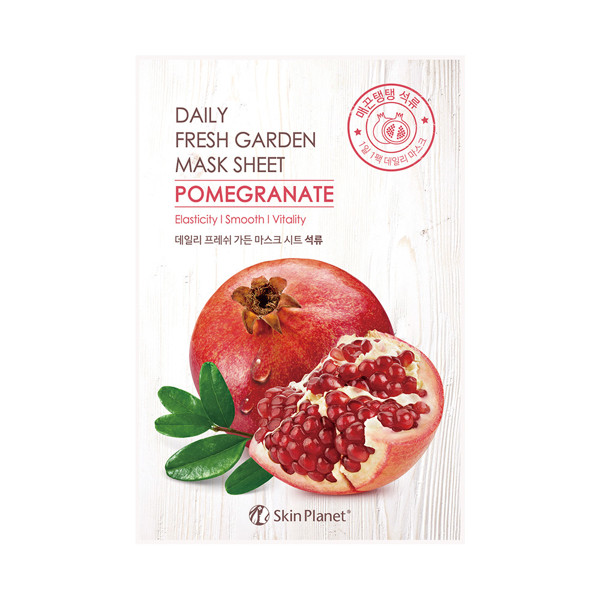 Skin Planet Daily Fresh Garden lakštinė veido kaukė su granatais 25g